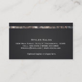 Sequin Glitzy Glam Bronze Carte de visite noir (Dos)