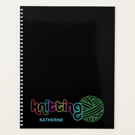 Sequin Glow Knitting Planner (Voorkant)