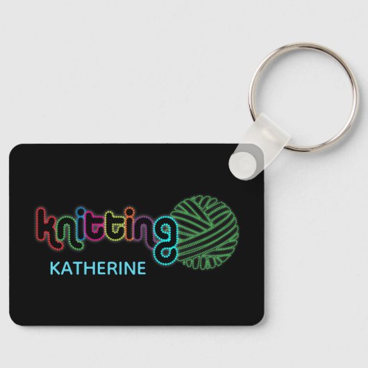 Sequin Glow Knitting Sleutelhanger (Voorkant)