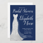 Sequin Mariage robe nuptiale douche Invitations (Devant / Derrière)