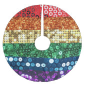 Sequin Pride Vlag Kerstmis Boom Rok Kerstboom Rok (Voorkant)
