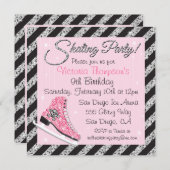 Séquin Skull Ice Skull Parties Invitations (Devant / Derrière)