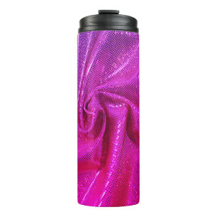 Sequin sparkle glitter ziet er roze fuschia uit thermosbeker