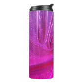 Sequin sparkle glitter ziet er roze fuschia uit thermosbeker (Gedraaid links)