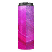 Sequin sparkle glitter ziet er roze fuschia uit thermosbeker (Achterkant)