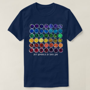 Sequin Sparkle personaliseer de Blauwe Katoen van T-shirt