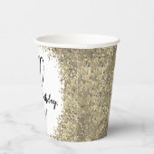 Sequin thema goud 70ste verjaardag papieren bekers (Rechts)