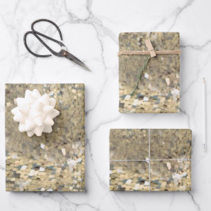 Sequin thema gouden geschenkverpakking voor specia inpakpapier vel