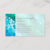 Sequin Visitekaartje Blue Green Mermaid (Achterkant)