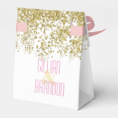 Sequined Gold en Roos Waterverf Dank u Bedankdoosjes (Achterkant)