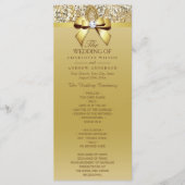 Séquines d'or Programme de mariage de la boîte de  (Devant)