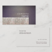 Séquins d'argent brillant unique Carte de visite e (Devant / Derrière)