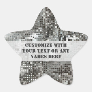 Séquins d'argent customisé Sticker étoile