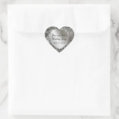 Séquins d'argent Stickers Coeurs Mariages (Sac)