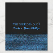 Séquins de verre moderne bleu et noir Étiquettes d (Étiquettes simples)