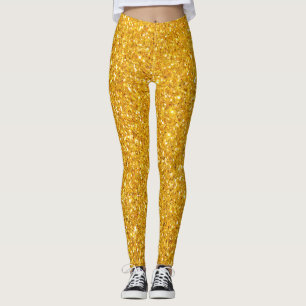 Séquins d'or, effet Leggings pour femmes