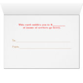 Sequins en Linnen Gift Kaart (Niet Echte Sequins) (Binnen Horizontaal (Onder))