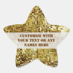Séquins Or customisé Étoile Sticker