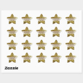 Séquins Or customisé Étoile Sticker (Feuille)