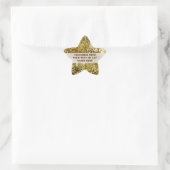 Séquins Or customisé Étoile Sticker (Sac)