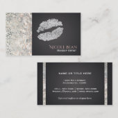 Sequins Parties scintillant & Silver Lips Carte de (Devant / Derrière)