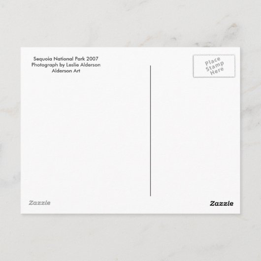 Sequoia Briefkaart (Achterkant)