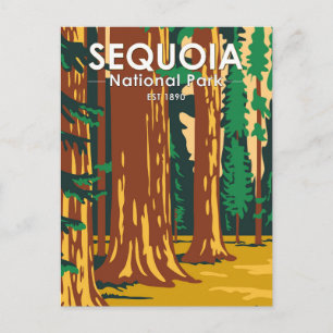 Sequoia Nationaal Park Giant Sequoia Trees Briefkaart