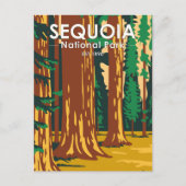 Sequoia Nationaal Park Giant Sequoia Trees Briefkaart (Voorkant)