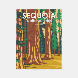 Sequoia Nationaal Park Giant Sequoia Trees  Fleece Deken