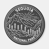 Sequoia Nationaal Park Giant Sequoia Trees Monolin Magneet (Voorkant)