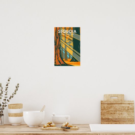 Sequoia Nationaal Park Giant Sequoia Trees Poster (Keuken)