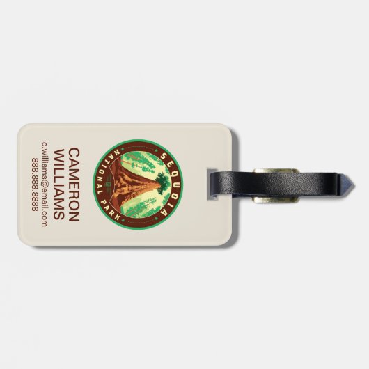 Sequoia National Park Bagagelabel (Achterkant horizontaal)