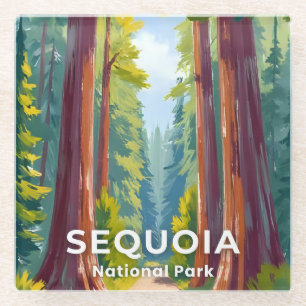 Sequoia National Park Californië Reizen Glazen Onderzetter