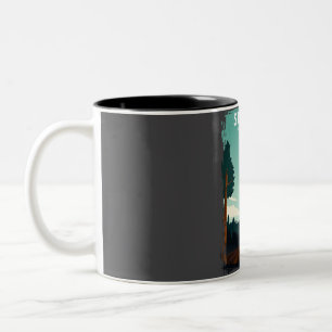 Sequoia National Park Minimal Travel Poste Tweekleurige Koffiemok