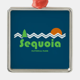Sequoia National Park Retro Metalen Ornament