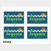 Sequoia National Park Retro Rechthoekige Sticker (Vel)