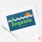 Sequoia National Park Retro Rechthoekige Sticker (Envelop)