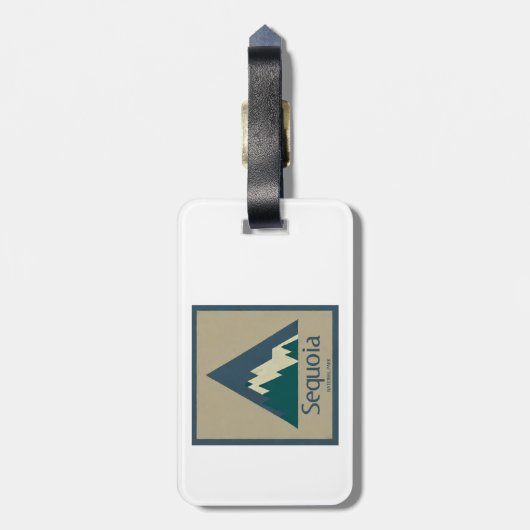 Sequoia National Park Rustic Bagagelabel (Achterkant verticaal)