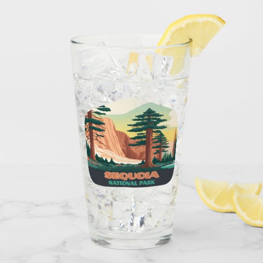 Sequoia National Park Trees Mountains Glas (Achterkant ijs)