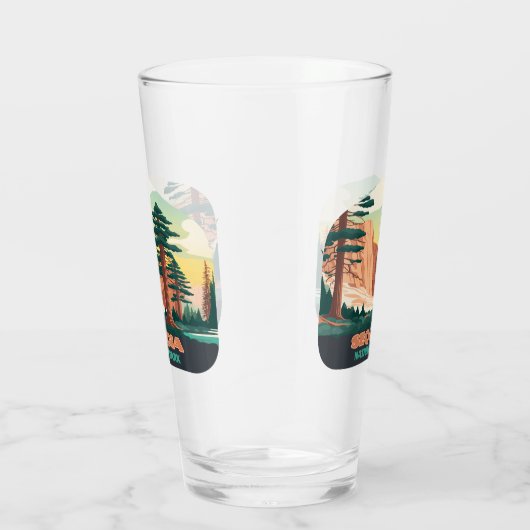 Sequoia National Park Trees Mountains Glas (Rechts)