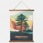 Sequoia National Park Trees Mountains Hangend Wandkleed (Voorkant)