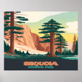 Sequoia National Park Trees Mountains Poster (Voorkant)