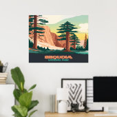 Sequoia National Park Trees Mountains Poster (Thuiskantoor)
