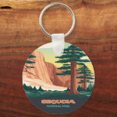 Sequoia National Park Trees Mountains Sleutelhanger (Voorkant)