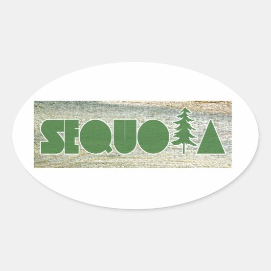 Sequoia Ovale Sticker (Voorkant)