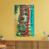 sequoia's, Californië - grote lettertjes Canvas Afdruk (Insitu (Woonkamer))