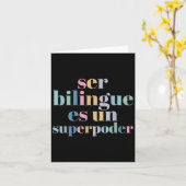 Ser Bilingue Es Un Superder Bilingual Spanieacher  Kaart (Gele Bloem)