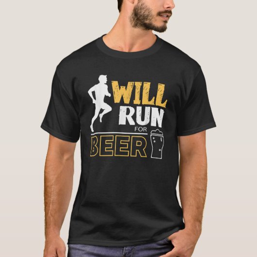 Sera En Course Pour Bière Funny Runner Tshirt (Devant)
