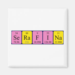 Serafina periodiek table name magnet magneet
