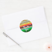 Serape Driving Gold Glitter Hartelijk dank Ronde Sticker (Envelop)